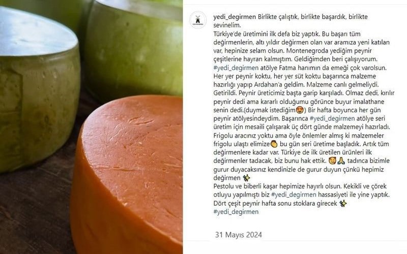 Çörek Otlu Eski Kaşar 500 gr Paprika kaşar, biberli kaşar, Yedi Değirmen, şirden mayalı kaşar