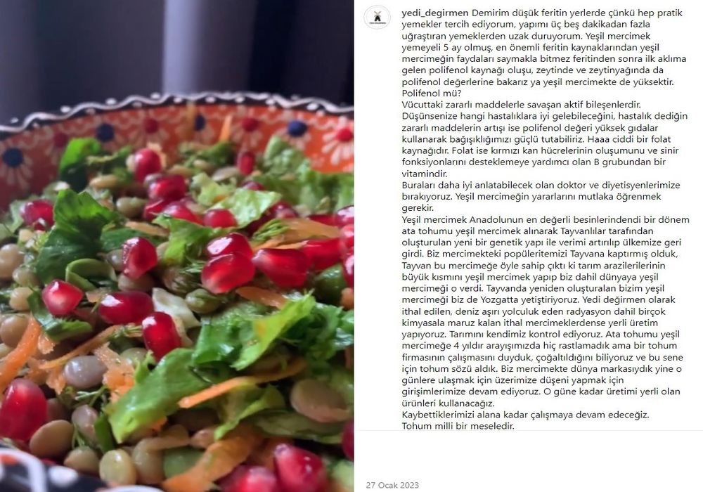 Yedi Değirmen Yeşil Mercimek